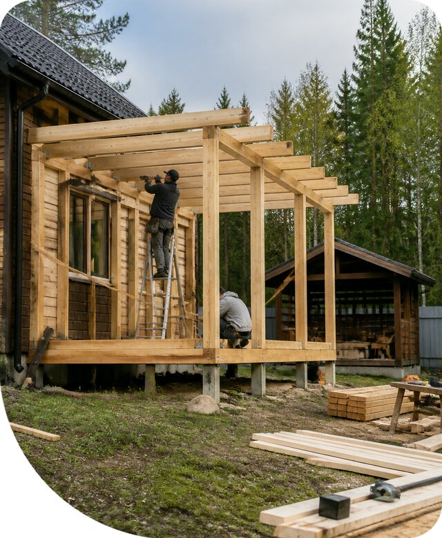 Строительство пристроек и построек на участке в Медногорске
